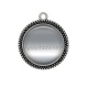Pendentif Cabochon Argent - fond uni