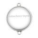 Connecteur Cabochon Argent - fond blanc
