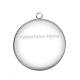 Pendentif Cabochon Argent - fond blanc