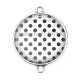 Connecteur Cabochon Argent - pois