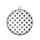 Pendentif Cabochon Argent - pois