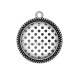 Pendentif Cabochon Argent - pois