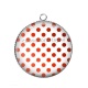 Pendentif Cabochon Argent - pois