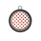Pendentif Cabochon Argent - pois