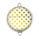 Connecteur Cabochon Argent - pois