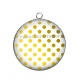 Pendentif Cabochon Argent - pois