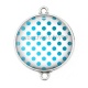 Connecteur Cabochon Argent - pois