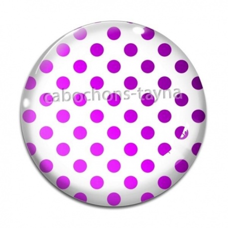 Cabochon Verre - pois