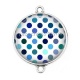 Connecteur Cabochon Argent - pois