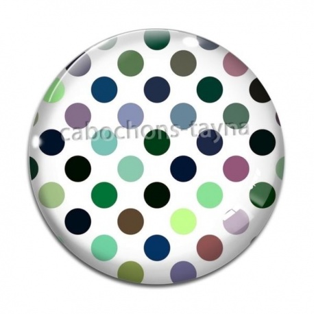 Cabochon Verre - pois