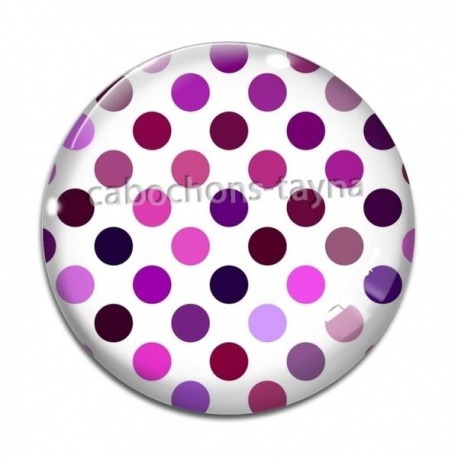 Cabochon Verre - pois