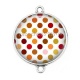Connecteur Cabochon Argent - pois