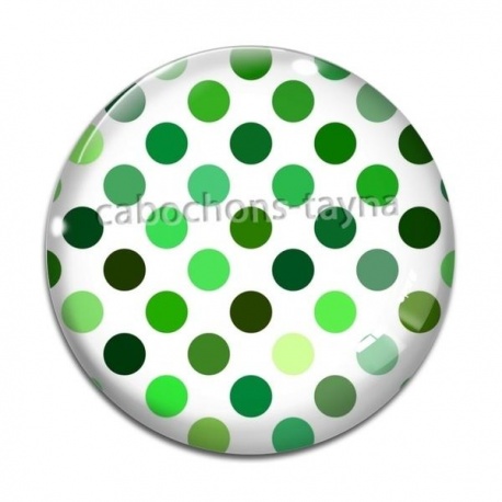 Cabochon Verre - pois