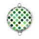 Connecteur Cabochon Argent - pois
