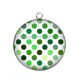 Pendentif Cabochon Argent - pois