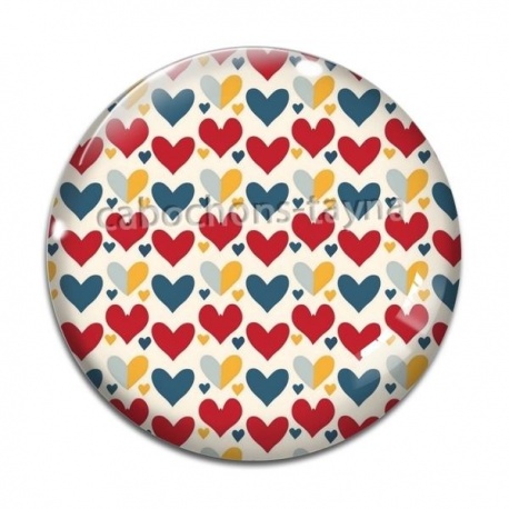 Cabochon Verre - coeur
