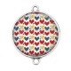 Connecteur Cabochon Argent - coeur