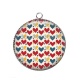 Pendentif Cabochon Argent - coeur