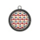 Pendentif Cabochon Argent - coeur