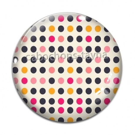 Cabochon Verre - pois