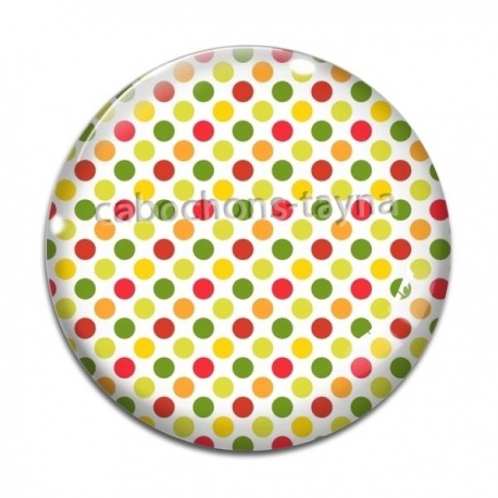 Cabochon Verre - pois