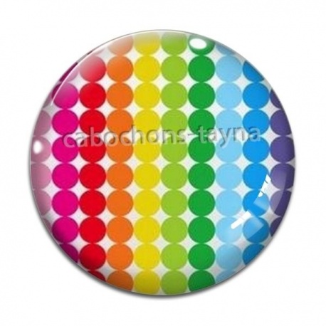 Cabochon Verre - pois