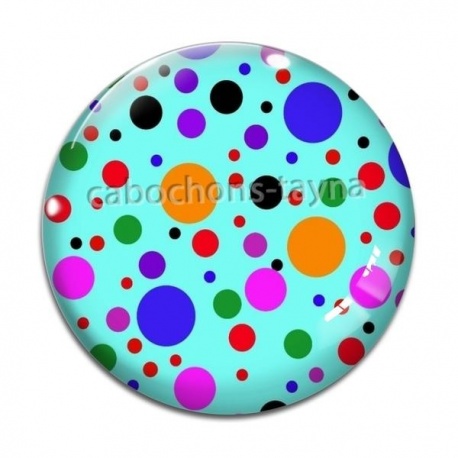 Cabochon Verre - pois