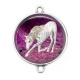 Connecteur Cabochon Argent - licorne