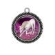 Pendentif Cabochon Argent - licorne