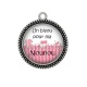 Pendentif Cabochon Argent - un bisous pour ma nounou