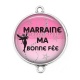 Connecteur Cabochon Argent - marraine ma bonne fée