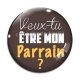 Cabochon Verre - veux tu être mon parrain