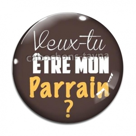 Cabochon Verre - veux tu être mon parrain