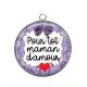 Pendentif Cabochon Argent - pour toi maman d'amour