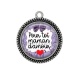 Pendentif Cabochon Argent - pour toi maman d'amour