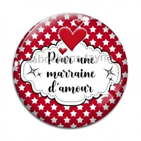 Cabochon Verre - pour une marraine d'amour