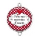 Connecteur Cabochon Argent - pour une marraine d'amour