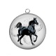 Pendentif Cabochon Argent - cheval