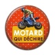 Cabochon Résine - motard qui déchire