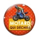 Cabochon Verre - motard qui déchire