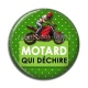 Cabochon Résine - motard qui déchire