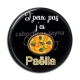 Cabochon Résine - j'peux pas j'ai paëlla