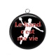 Pendentif Cabochon Argent -  Le hand c'est ma vie