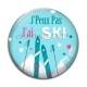 Cabochon Verre -  j'peux pas j'ai ski