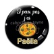 Cabochon Verre - j'peux pas j'ai paëlla