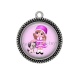 Pendentif Cabochon Argent - petite fille