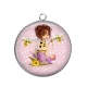 Pendentif Cabochon Argent - petite fille