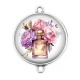 Connecteur Cabochon Argent - parfum