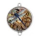 Connecteur Cabochon Argent - libellule Steampunk