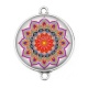Connecteur Cabochon Argent - mandala